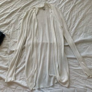 White Open Cardigan